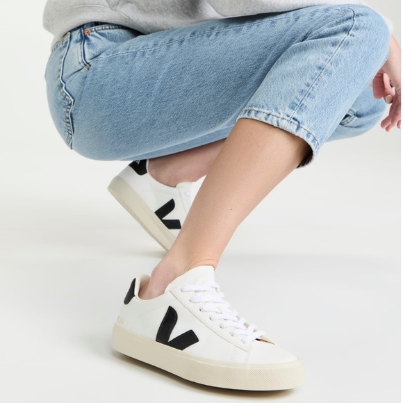 Veja Shoes - Veja Campo Chromefree Black and White Sneakers 39/ US8